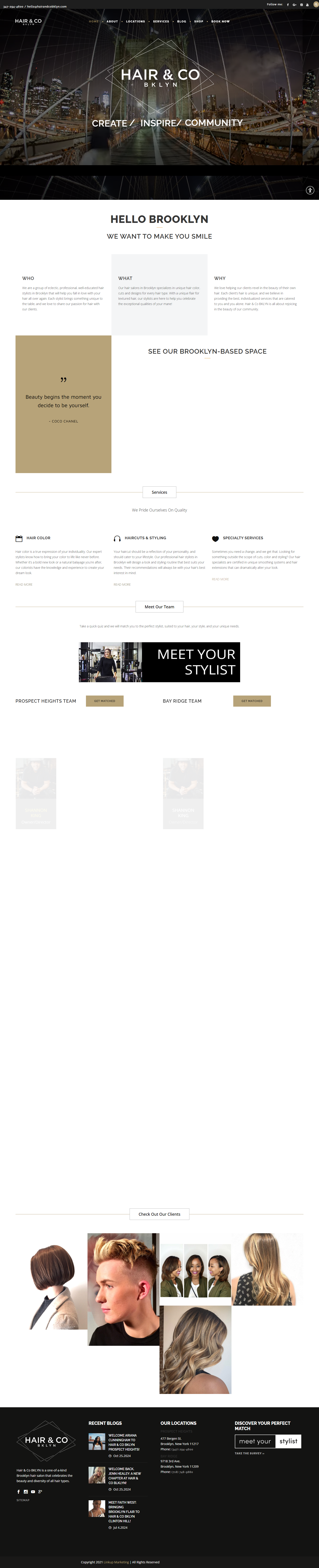 Outdated website design before AI redesign