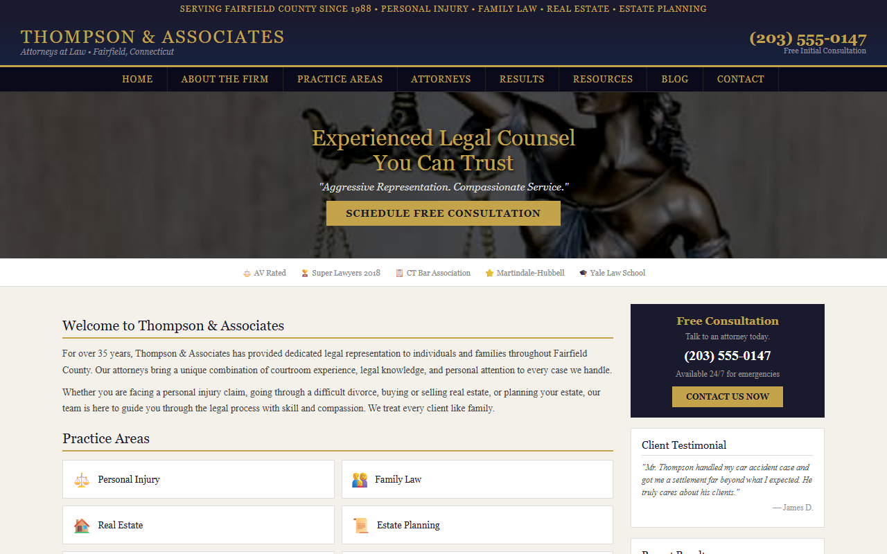 Dated law office website