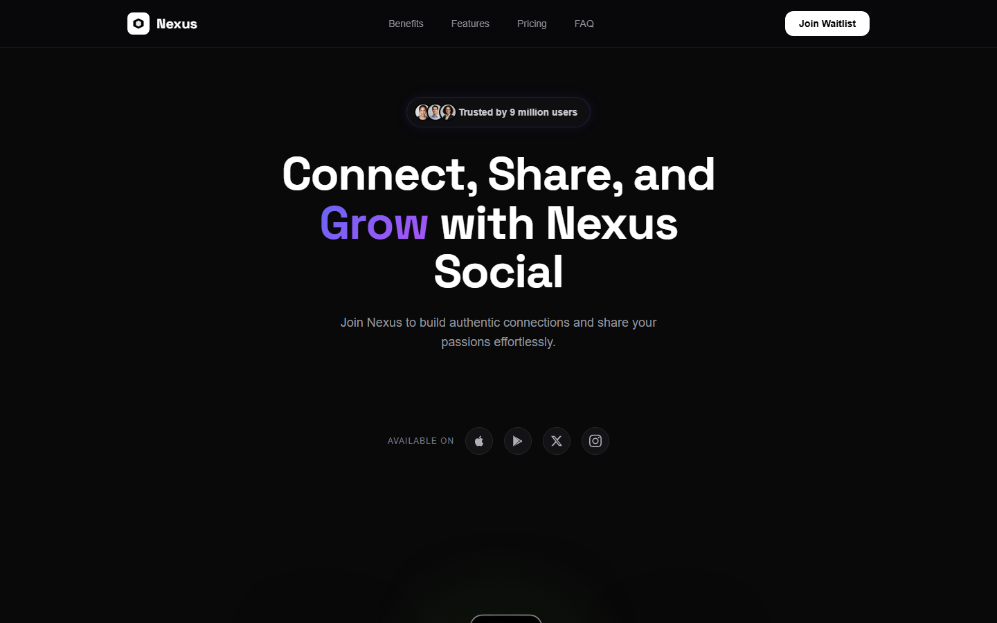 Nexus — SaaS website built by PositivityTools