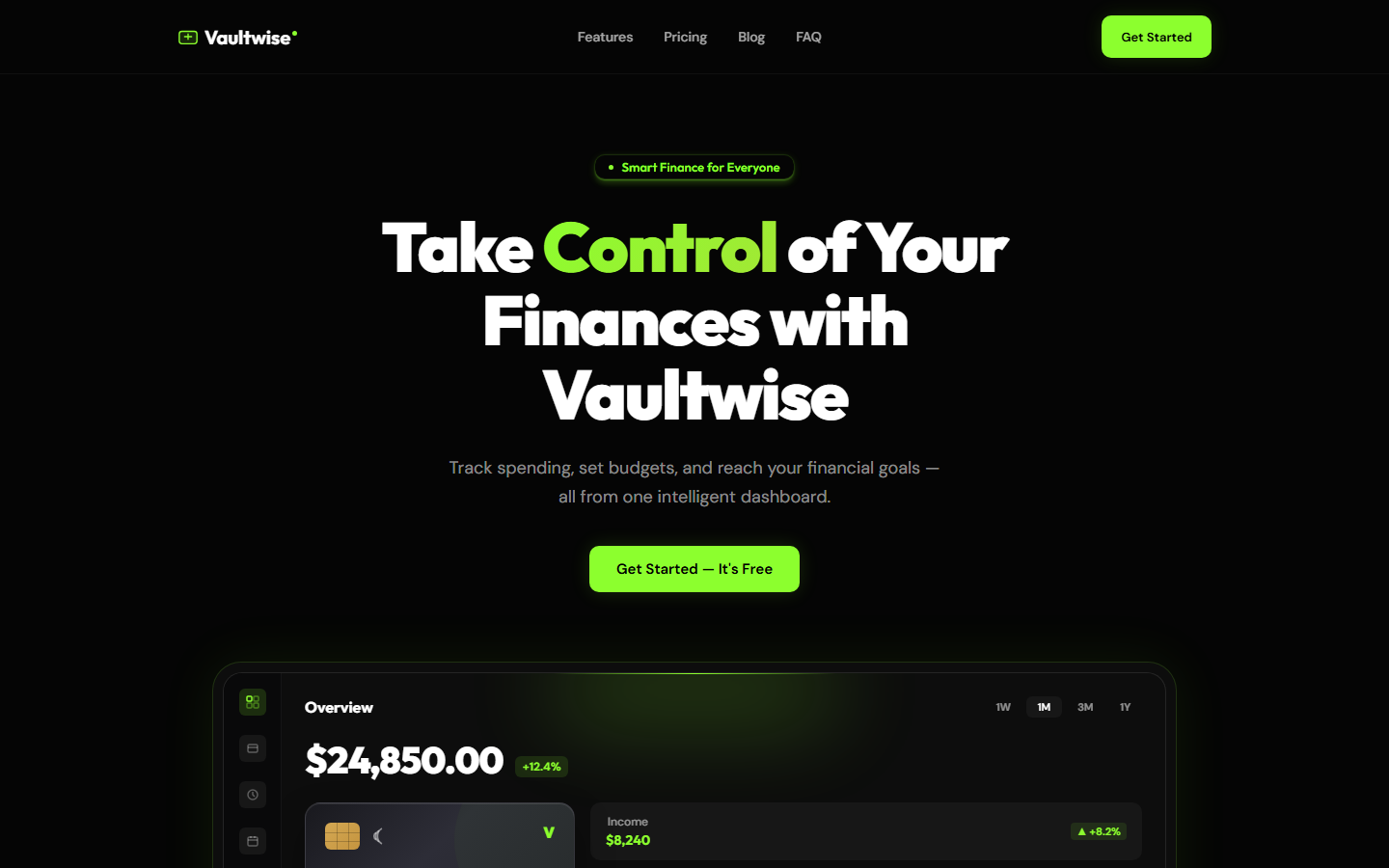 Vaultwise — fintech website built by PositivityTools